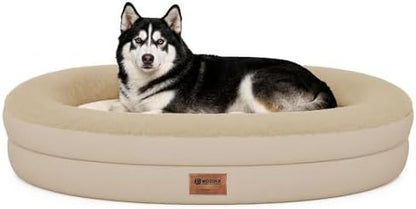 Waterproof Orthopedic Dog Bed for Extra Large Dogs, Light Brown