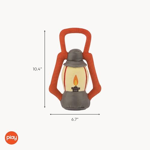 P.L.A.Y. Cute Plush Dog Toys - Camping, Outdoor Themed Durable Squeaker Chew Toy, Great for Puppies & Small, Medium, Large Dogs - Machine Washable, Recycled Materials (Camp Corbin Pack Leader Lantern)
