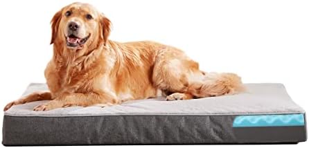 Orthopedic Memory Foam Dog Bed, Cooling Dog Beds for Extra Large Dogs -Waterproof Pet Bed for Crate with Removable Washable Cover, XL(41inch,90Lbs)