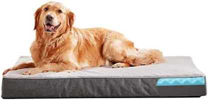 Orthopedic Memory Foam Dog Bed, Cooling Dog Beds for Extra Large Dogs -Waterproof Pet Bed for Crate with Removable Washable Cover, XL(41inch,90Lbs)