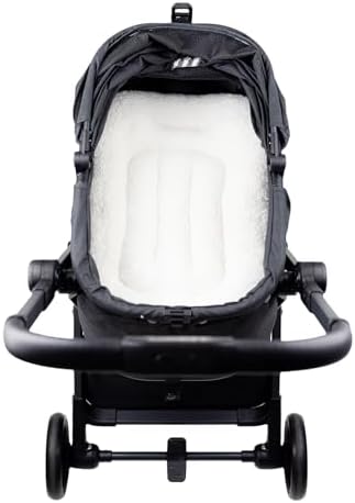 Easy Wash Dog Stroller Mat, Durable Orthopedic Pet Stroller Cushion for Dogs & Cats, Ergonomic Pad for Pet Cart, Ideal Accessories & Pads for Comfortable Rides (Milk White, S)