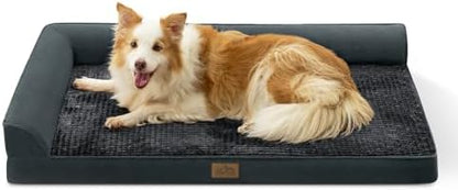 COZY KISS Orthopedic Dog Bed for Extra Large Dogs, L Shaped XL 44x32 inch