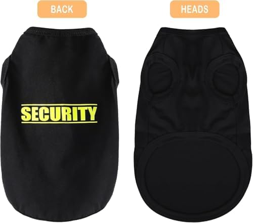 Discover Cozy Cotton Canine Wear: Soft, Lightweight, and Breathable Dog Shirt Vest with Eye-Catching Graphics(Security), Keeping Your Furry Friend Warm and Comfy! Grey XXS