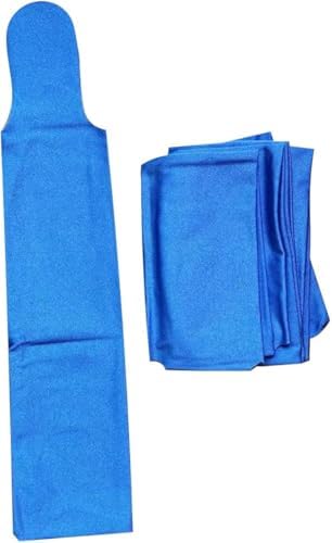 Horse Mane Bags for Horses, Set of 6 Handmade Lycra Mane Bags, Helps Reduce Tangles, Breakage & Rubbing, Washable Braided Mane Covers for Longer, Healthier Manes, Ranch Hand (Light Blue)