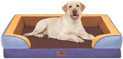 Comfort Expression Orthopedic Dog Bed for Extra Large Dogs with Bolster