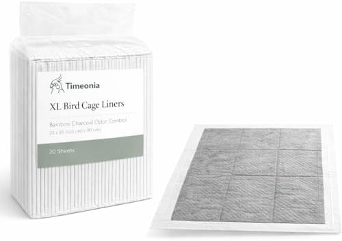 XL Bird Cage Liners 23.6x35.4 20-Pack Bamboo Charcoal Large Parrot