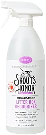 SKOUT'S HONOR Professional Strength Cat Litter Box Deodorizing Spray, 35 oz