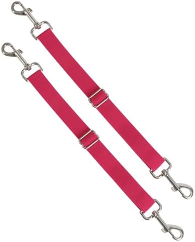 Harrison Howard Fully Elastic Horse Blanket Leg Straps Replacement, Adjustable Stretch Leg Straps for Horse Rugs, Secure Fit for Turnout, Stable & Transport (1 Pair) Rose Pink Medium