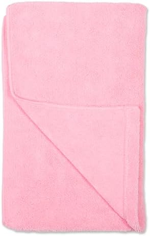 Bone Dry Pet Grooming Microfiber Towel, Embroidered Collection, X-Large,41x23.5", Pink
