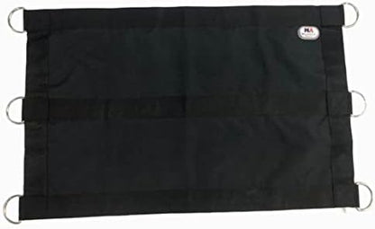 Majestic Ally 1200D 29"x19" Horse Stall Guard with Replaceable and Adjustable Length Straps and Replaceable Hardware (Black Black)