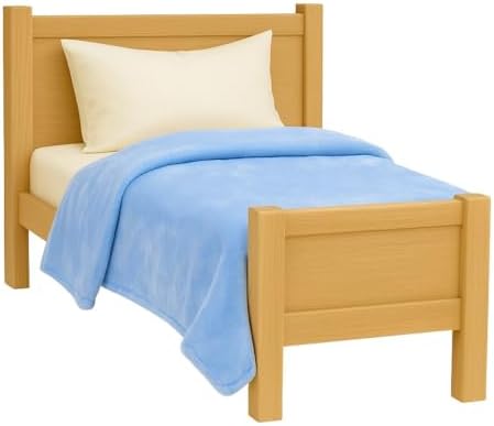 Continental Bedding Microfleece Bed Blanket – Soft Lightweight Warm Cozy Blanket for Bed & Crib – Twin 50x60, Twin XL 50x70, Crib 30x40 – Plush Fleece Throw for All Seasons - Blue