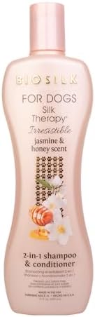 BioSilk Irresistible Dog Shampoo and Conditioner, Jasmine Honey, 12 Fl Oz
