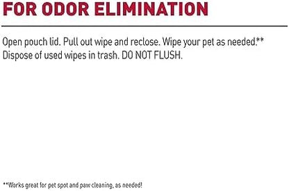 Nature's Miracle Deodorizing Bath Wipes for Dogs, 100 Count