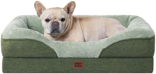 EHEYCIGA Orthopedic Dog Bed for Medium Dog, Memory Foam Dog Couch, Green