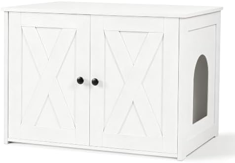 Dwanton Cat Litter Box Enclosure, Hidden Litter Box Furniture, 27.6 Inches