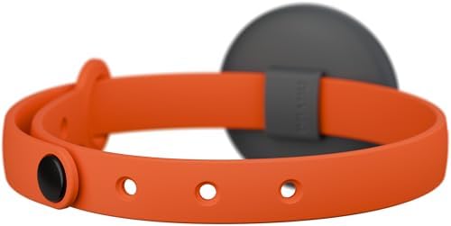 Airtag Silicone Cat Collar - Soft, Comfortable, and Lightweight Breakaway Collar with Air Tag GPS Tracker Holder for Outdoor Cats and Sensitive Skin Kittens by Nuvuq (6 ⅞" to 10 ¼", Orange)
