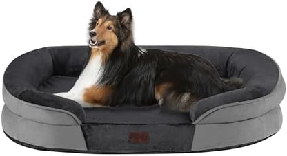 Dwanton Orthopedic Waterproof Large Dog Bed Sofa, Gel Memory Foam, 38"