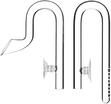 13mm Mini Glass Lily Pipe Inflow Outflow Set - Influx X1 & Efflux F1 for Nano Aquarium