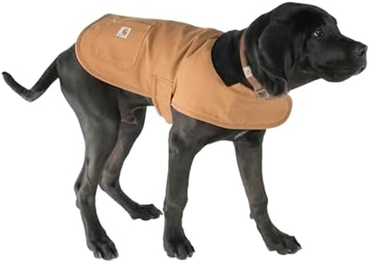 Carhartt Firm Duck Insulated Dog Chore Coat, Durable Weather Resistant Coat for Cold and Windy Conditions, Contains PFAS (Carhartt Brown), Medium
