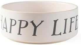 Fringe Studio "HAPPY DOG" Medium Stoneware Pet Bowl, PetShop Collection (479107)