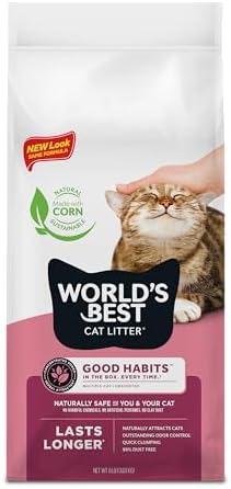 World's Best Cat Litter, Good Habits Cat Attract Litter, Unscented, 8 lb