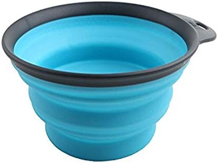 Dexas Popware for Pets Collapsible Travel Cup, Large, Gray/Blue