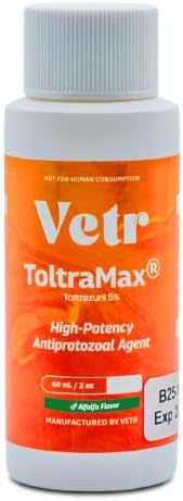 Toltrazuril 5.0% for Horses, Dogs, Cats, 60mL/2 Ounce, for Non-Food Chain Animals, Alfalfa