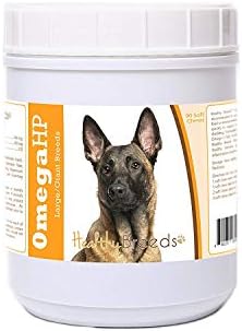 Healthy Breeds Belgian Malinois Omega HP Fatty Acid Skin and Coat Support Soft Chews 90 Count