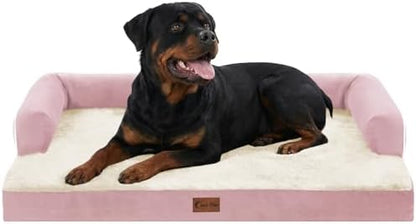 Waterproof Orthopedic Dog Bed for Extra Large Dogs, 48x30in, Pink