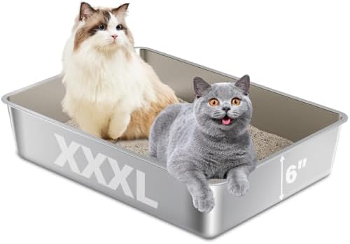 Stainless Steel Litter Box Extra Large, XXXL Metal Litter Boxes