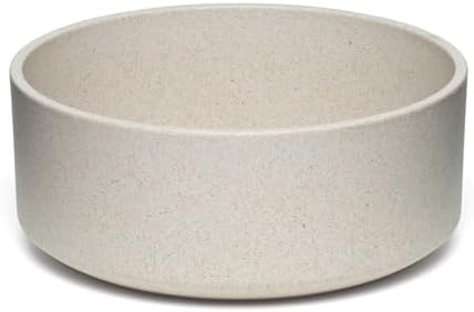Loving Pets - Dolce Bamboo - Eco-Friendly Pet Bowls & Dishes for Dog, Cats, Puppy Food and Water Dish -Sustainable and Dishwasher Safe, Made with Real Bamboo (Large, Oat-Beige)