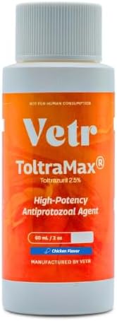 Toltrazuril 2.5% for Horses, Dogs, Cats, 60mL/2 Ounce, for Non-Food Chain Animals, Chicken