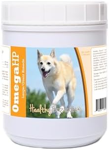 Healthy Breeds Norwegian Buhund Omega HP Fatty Acid Skin and Coat Support Soft Chews 90 Count