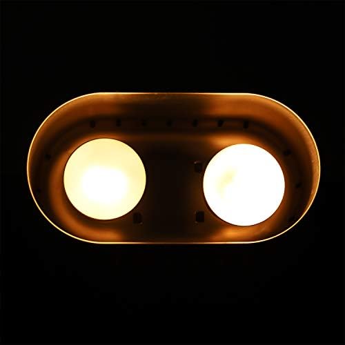 DXOPHIEX 15inch Dual Reptile Light Fixture Dual Reptile Heat Lamp
