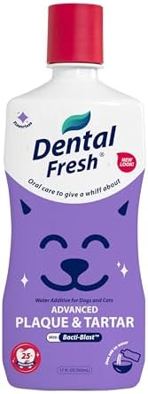 Dental Fresh Advanced Plaque & Tartar Water Additive for Dogs & Cats, 17 oz