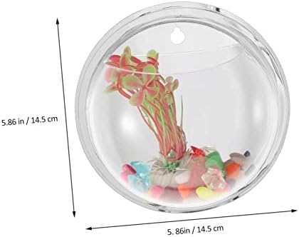 Wall Bowl Wall Hanging Fish Bowl Fish Bowls for Centerpieces Hanging Hydroponic Planter Wall Fish Tank Acrylic Vase Indoor Acrylic Vases Large Water Tank