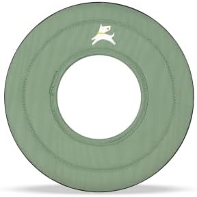 OllyDog Mini Super Flyer, Dog Flying Disc – Floating Fetch Toy, Soft on Teeth, Eco-Friendly Recycled Material, Lightweight, for Small & Medium Dogs (Olivine, 9")