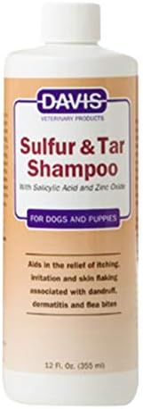 Davis Manufacturing Sulfur Tar Shampoo for Pets, 12 oz (Pack of 1), STS12