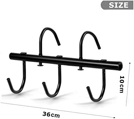 2Pcs Tack Rack with Swivel Hooks,5 Hook Portable Bridle Rack for Horse Tack Holder Stall and Fence(Black)