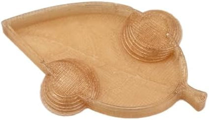 Isopod Leaf Feeding Dish Nature Inspired for Insects & Small Animals (Pack of 3) (Translucent Brown, Jumbo)