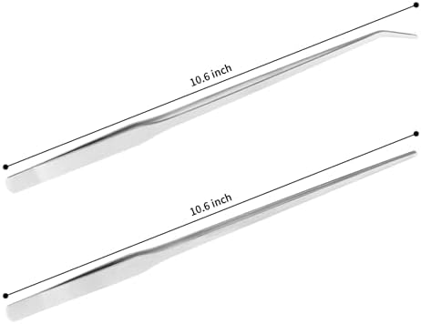 Fri4Free 2PCS 10.6" Stainless Steel Aquarium & Reptile Feeding Tweezers