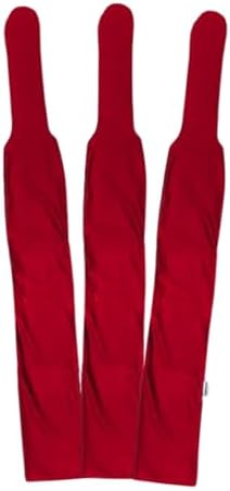 RESISTANCE Spandex Horse Tail Bag Only for Horses - 23"x10" Ties, Nylon Material - to Keep The Horse Tail Clean and Protected - Red Color (Pack of 3)