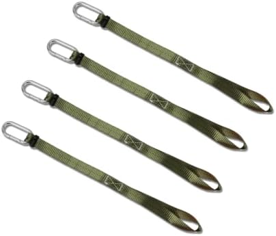 4PCS Horse Bucket Strap Hangers Heavy Duty, Bucket Hangers for Horse Water Feed Bucket Hay Bag Nets, Multi-Purpose Hanging Straps for Horse Travel Trailer Stall Gates Tree, 20”, Army Green