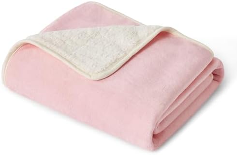 Bedsure Waterproof Blanket for Bed Soft Sherpa Fleece Throw,Queen 90x86
