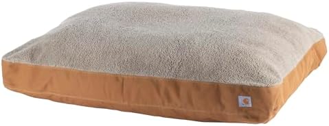 Carhartt Firm Duck Sherpa-Topped Dog Bed Carhartt Brown M