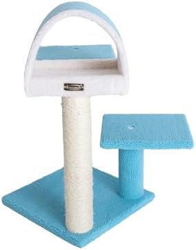 Armarkat Sky Blue 29" Cat Tree, Real Wood Tunnel For Squeeze, Snoozing And Hiding, B2903