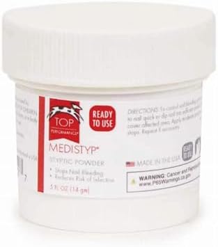 Top Performance MediStyp Pet Styptic Powder with Benzocaine, 1-1/2-Ounce,white