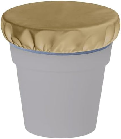 2-5 Gallon Horse Bucket Cover, Waterproof Horse Feed Bucket Cover, Lightweight and Easy to Use (Excluding Bucket, Khaki)
