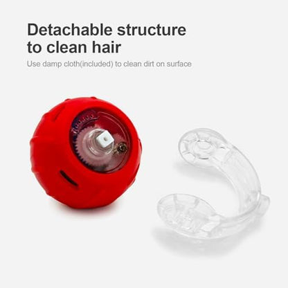 Jkanti Interactive Cat Toys for Indoor Cats,The 3rd Generation Agile Moving Cat Ball with Elastic Mesh Tail,Automatic Kitten Toys for Bored Indoor Cats (Red)