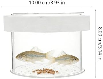 Ipetboom Floating Aquarium Breeding Box with Lid Fish Tank Separate Box for Guppy Fry Small Fish and Baby Transparent Nursery Isolation Container for Tank Separation and Breeding
